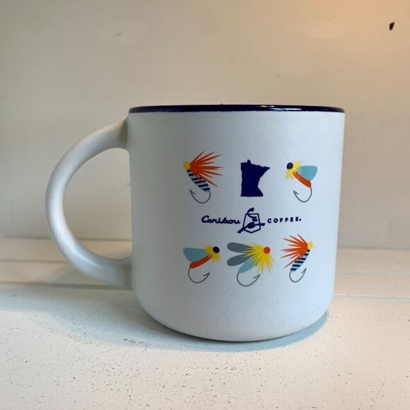 Caribou Coffee So Fly Fishing Coffee Mug Ceramic - Picture 2 of 8